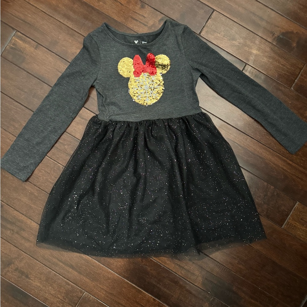 Disney Minnie Mouse Glittery Black Dress with accents